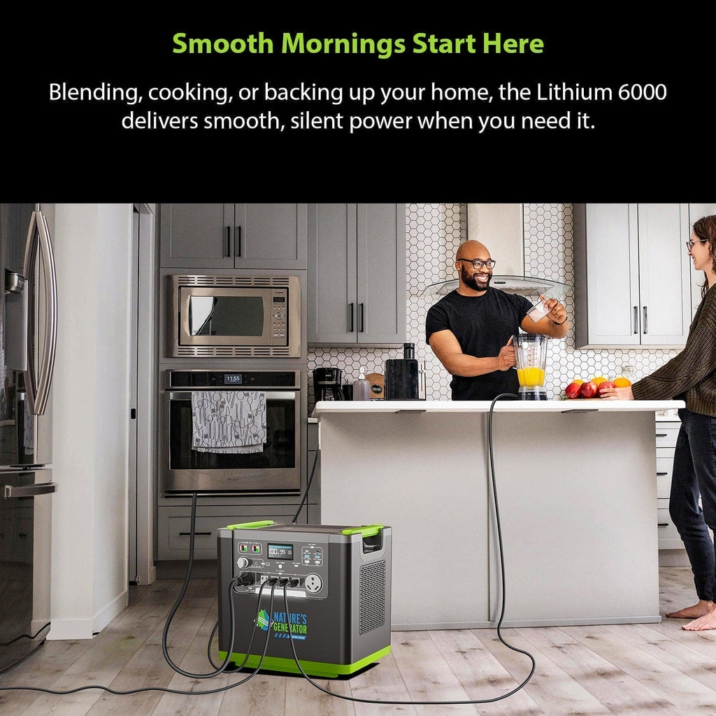 Nature's Generator Lithium 6000 & Transfer Switch