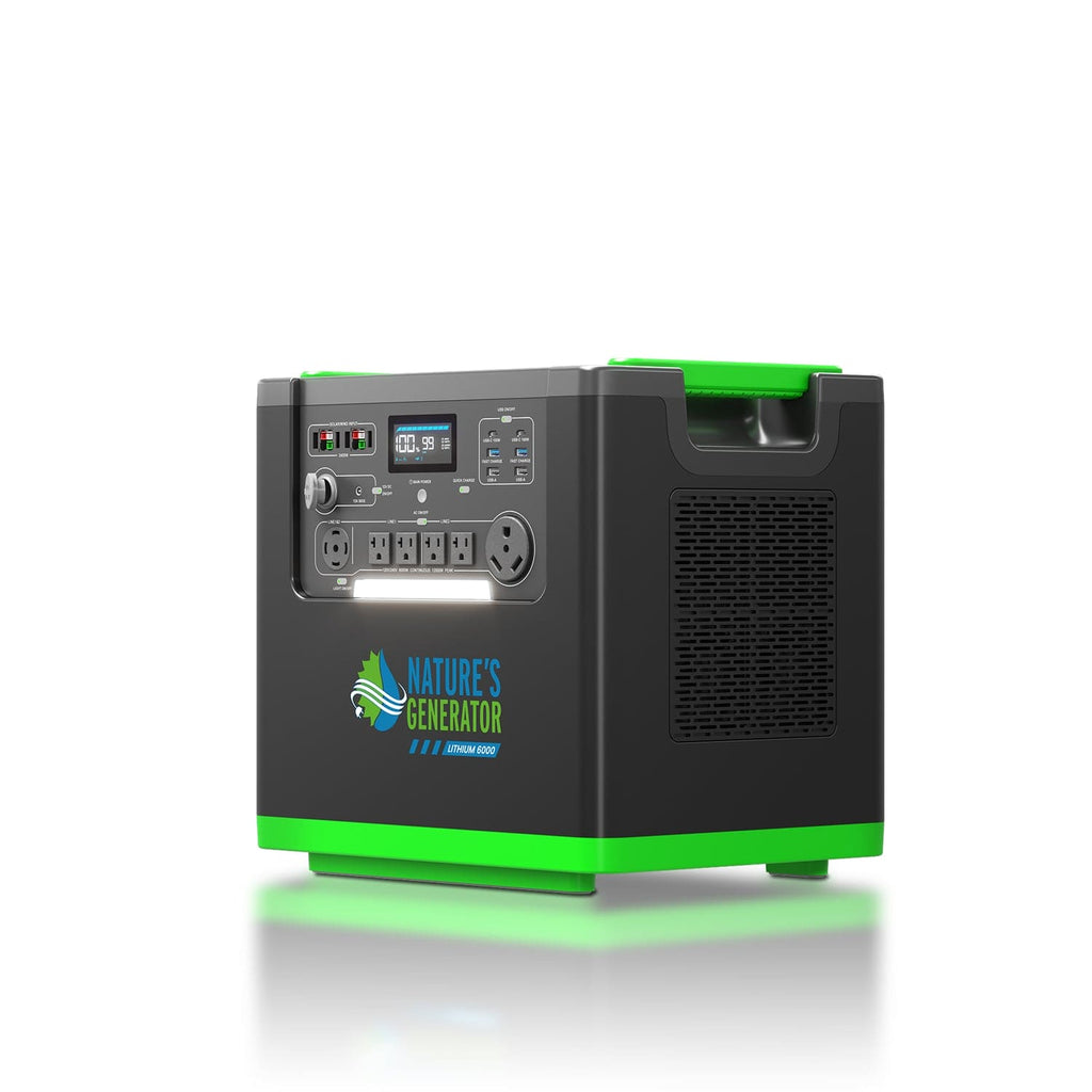 Nature's Generator Lithium 6000 w/ Solar Panels & Wind Turbine