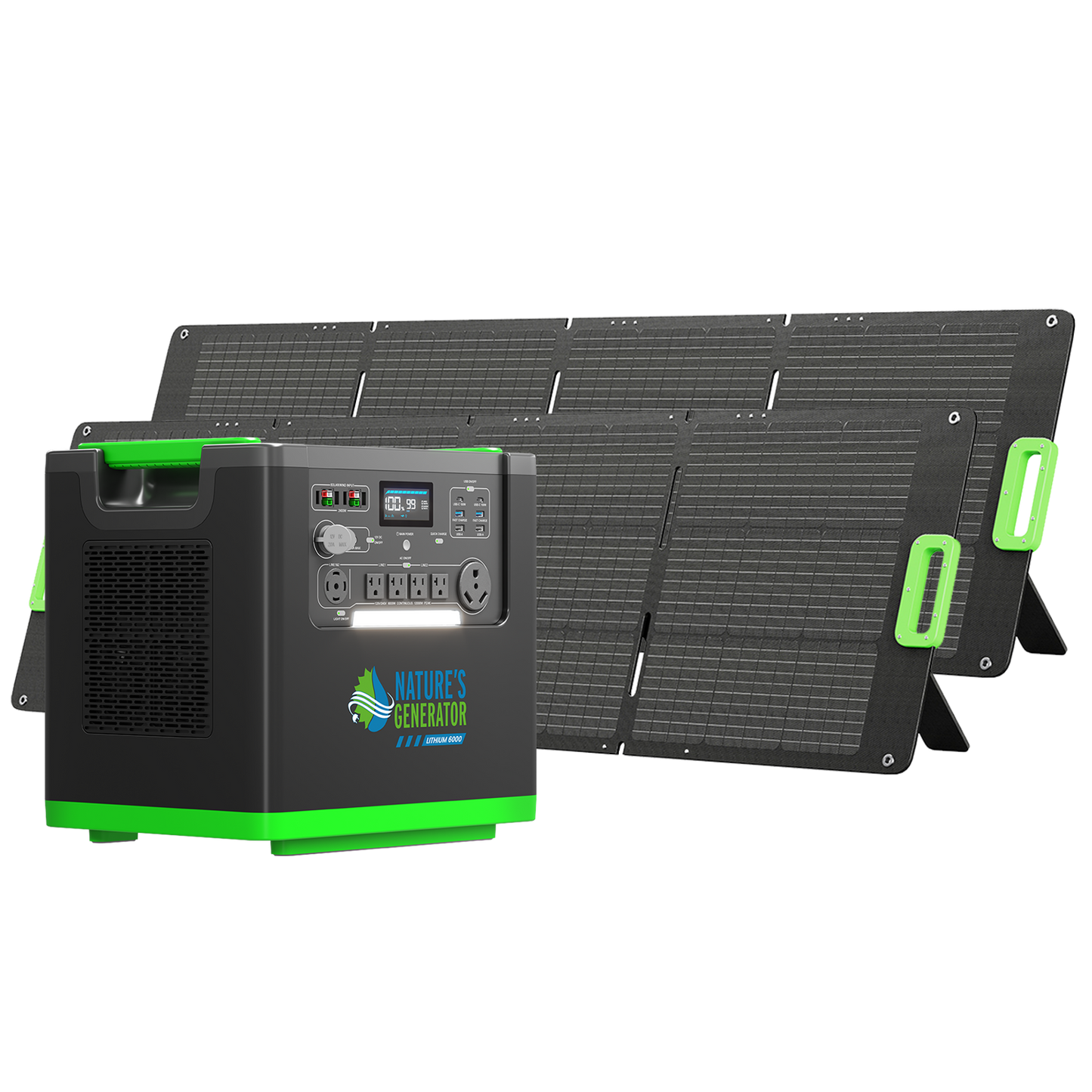 Nature's Generator Lithium 6000 w/ Solar Panel