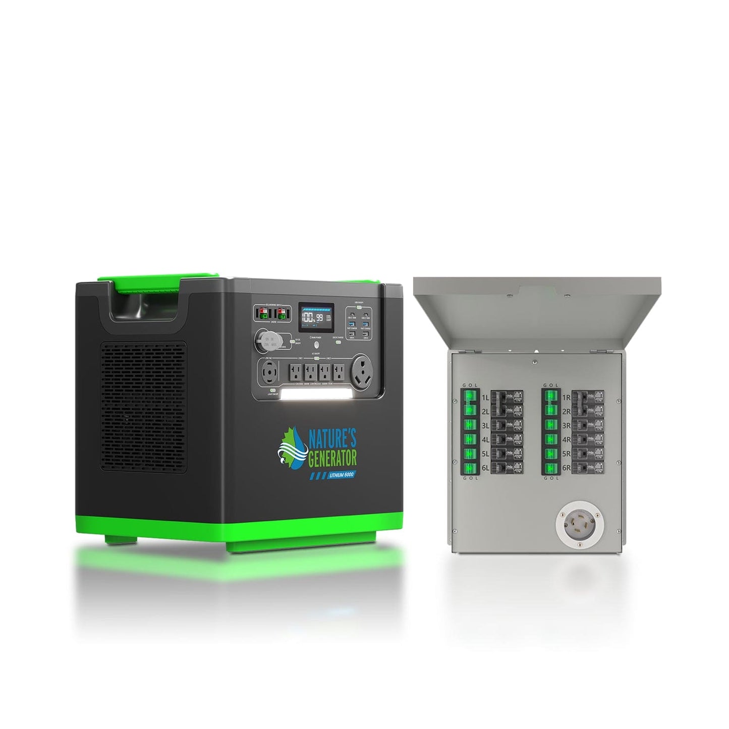 Nature's Generator Lithium 6000 & Transfer Switch