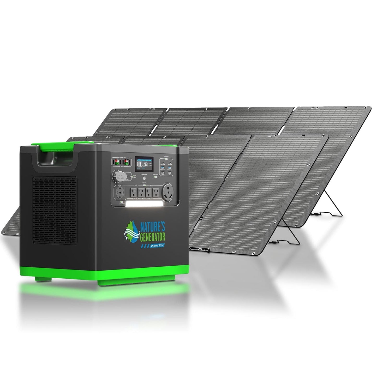 Nature's Generator Lithium 6000 w/ Solar Panel
