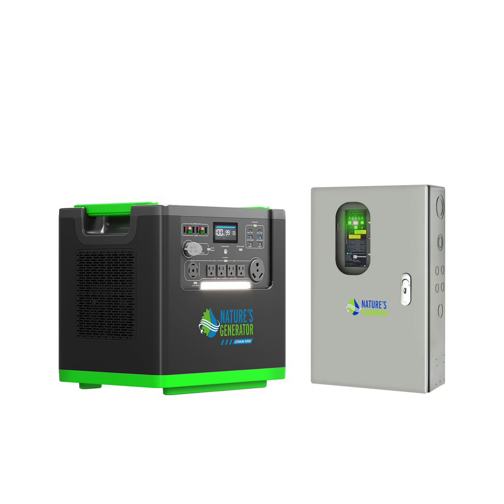 Nature's Generator Lithium 6000 & Transfer Switch