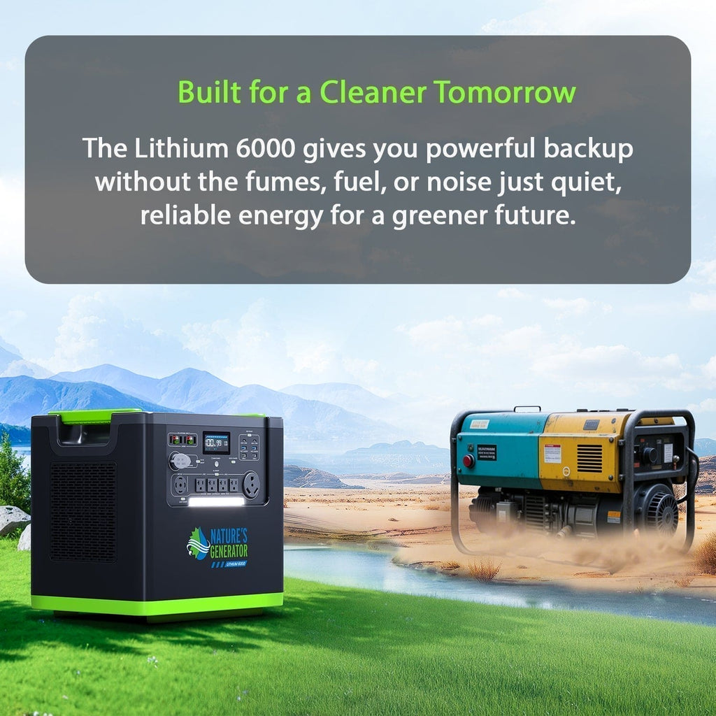 Nature's Generator Lithium 6000 & Transfer Switch