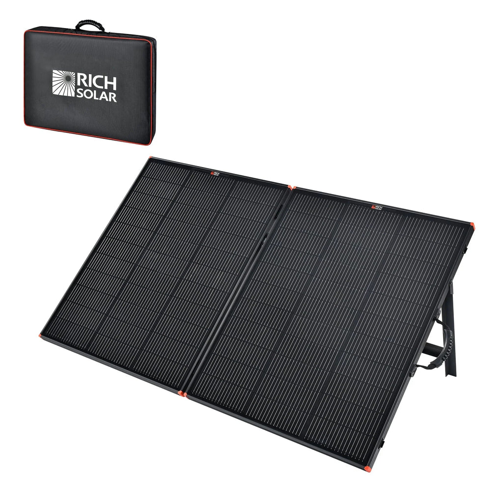Rich Solar MEGA 200 Watt Portable Solar Panel | Powerful 12V Portable Solar Panel for Generators, Power Stations, Campers