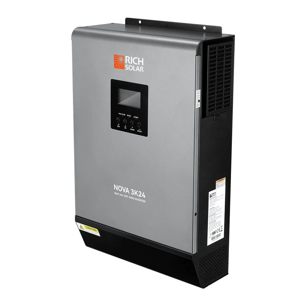 Rich Solar NOVA MAX 3K | 3000W 24V Hybrid Inverter for RVs, Trailers, Campers, Vans, Trucks, Overlanders, Boats