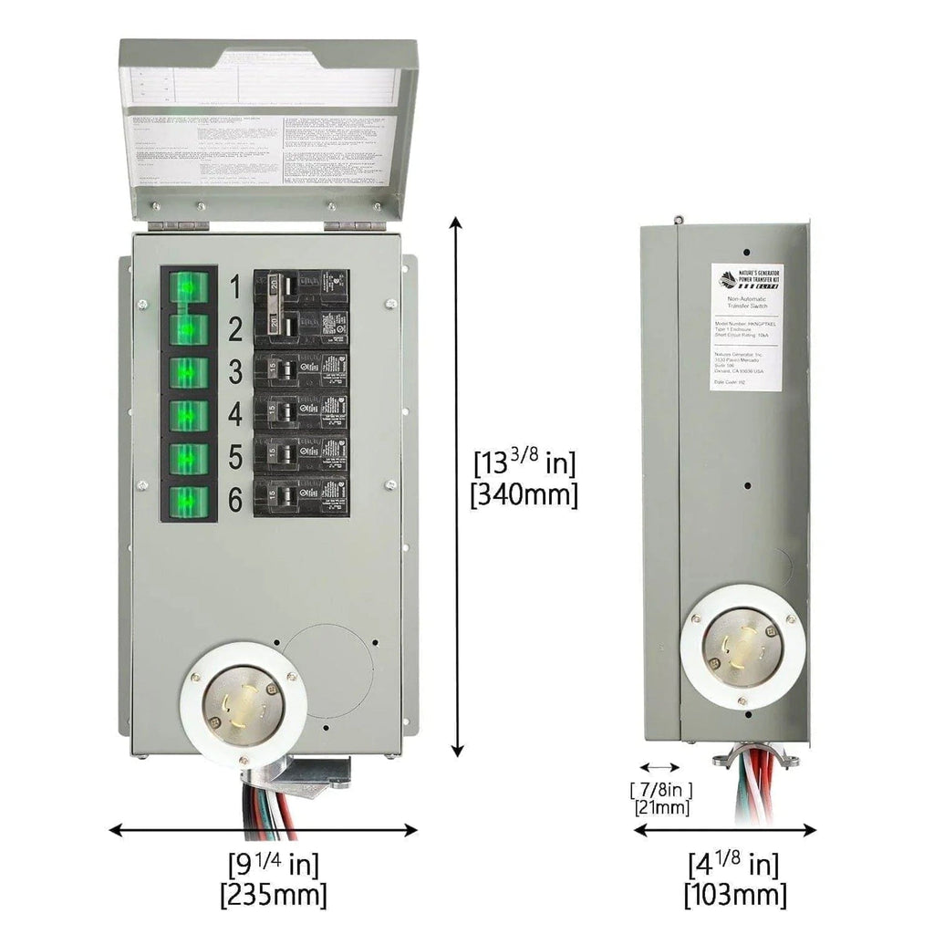 Nature's Generator 120V/240V 30A 6-Circuit Transfer Switch