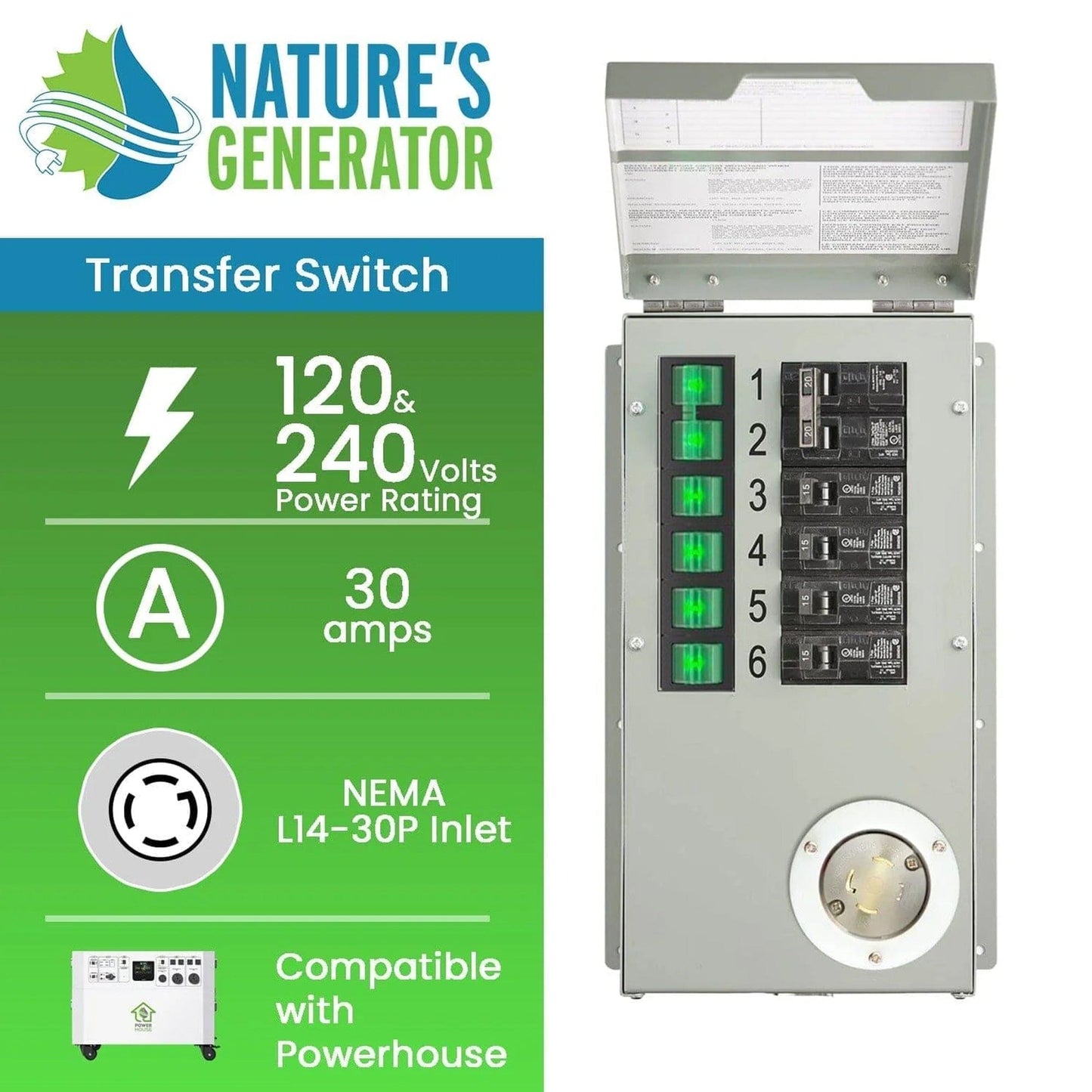 Nature's Generator Refurbished - Nature's Generator 120V/240V 30A