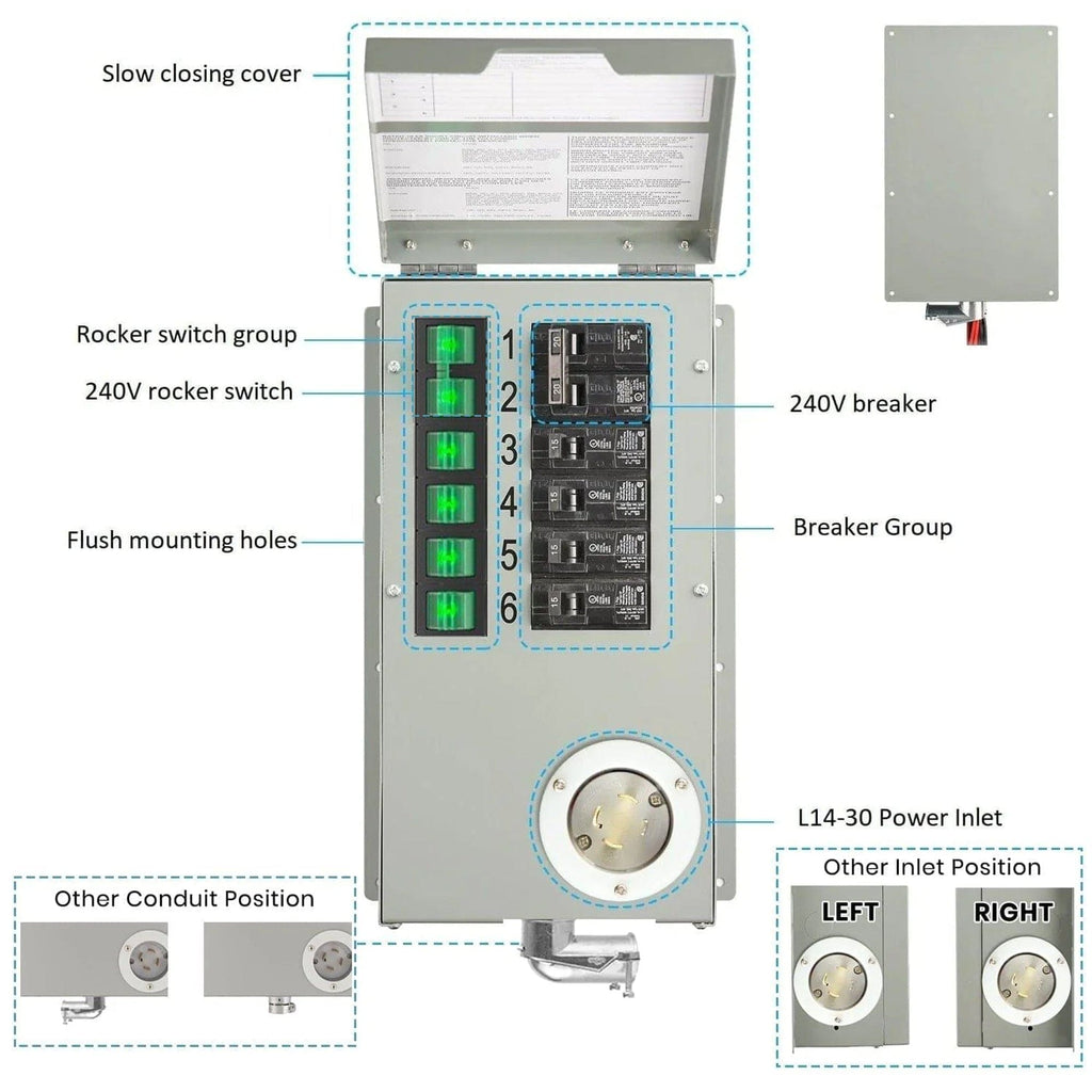 Nature's Generator 120V/240V 30A 6-Circuit Transfer Switch