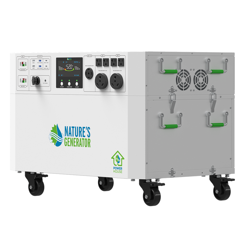 Nature's Generator Powerhouse Gen 2 Solar Generator & Transfer Switch