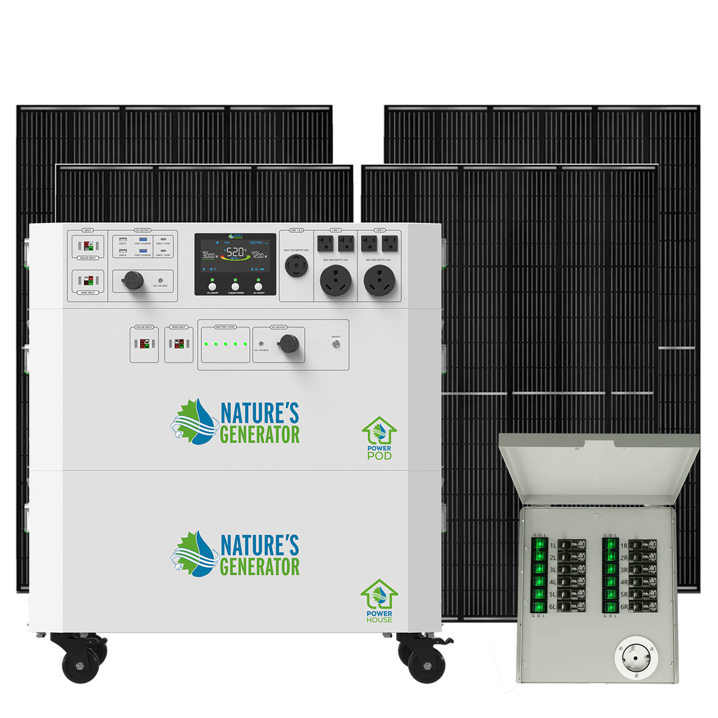 Nature's Generator Powerhouse Gen 2 Solar Generator & Transfer Switch
