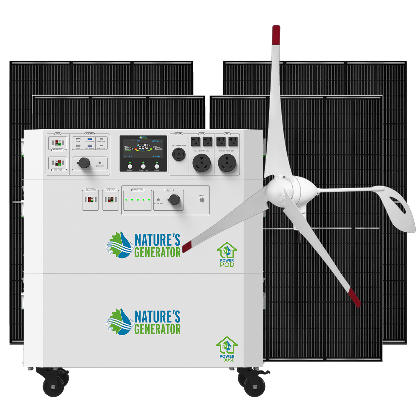 Nature's Generator Powerhouse Gen 2 Solar & Wind Generator