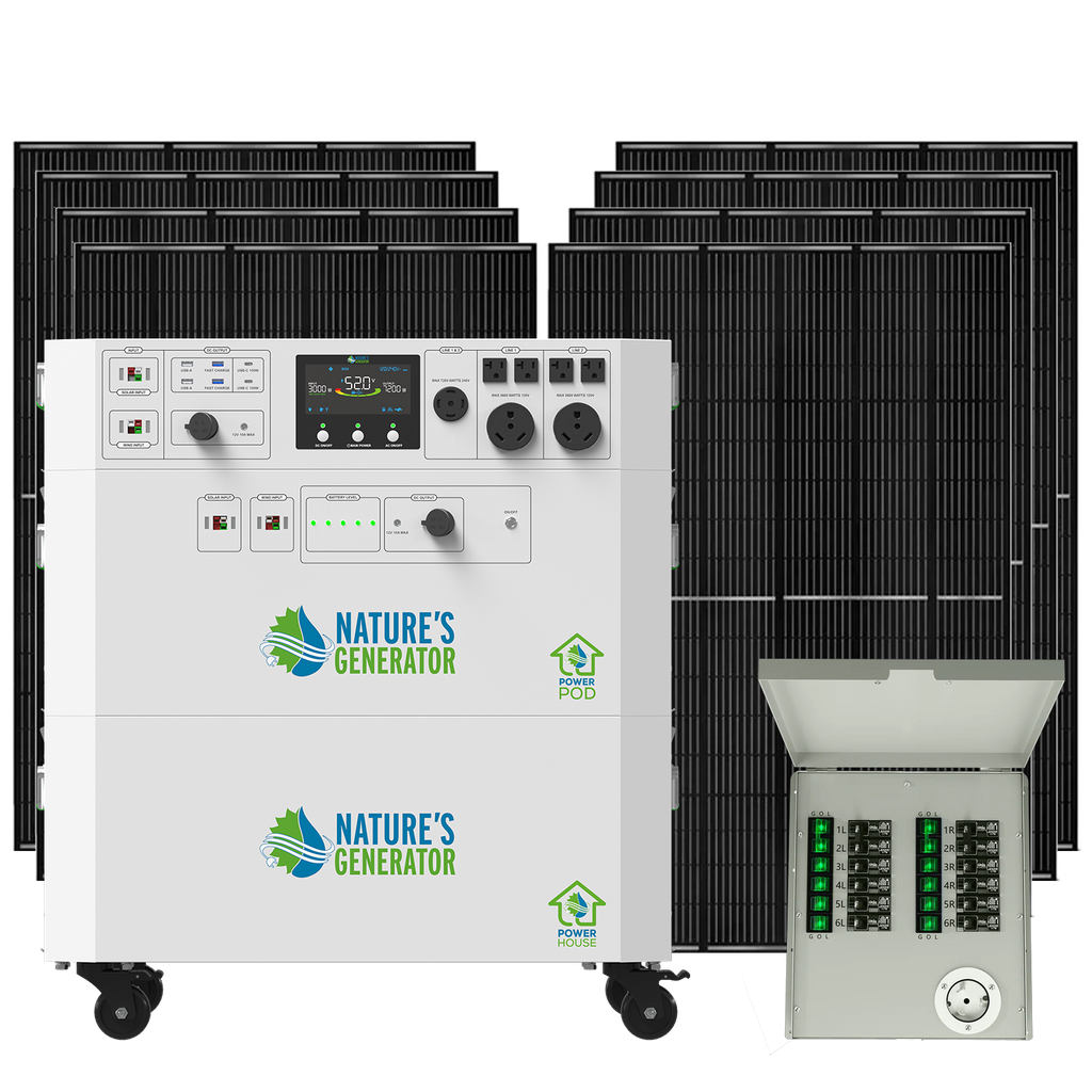 Nature's Generator Powerhouse Gen 2 Solar Generator & Transfer Switch