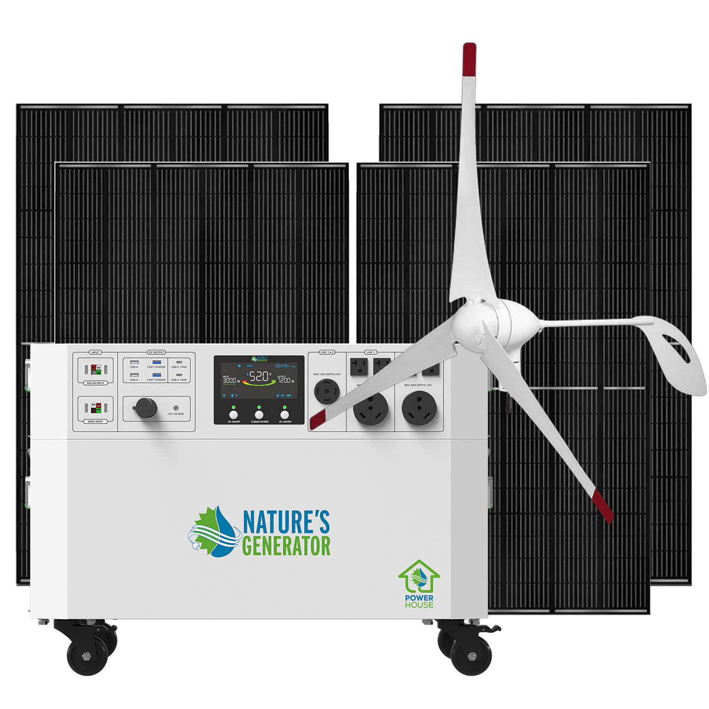 Nature's Generator Powerhouse Gen 2 Solar & Wind Generator