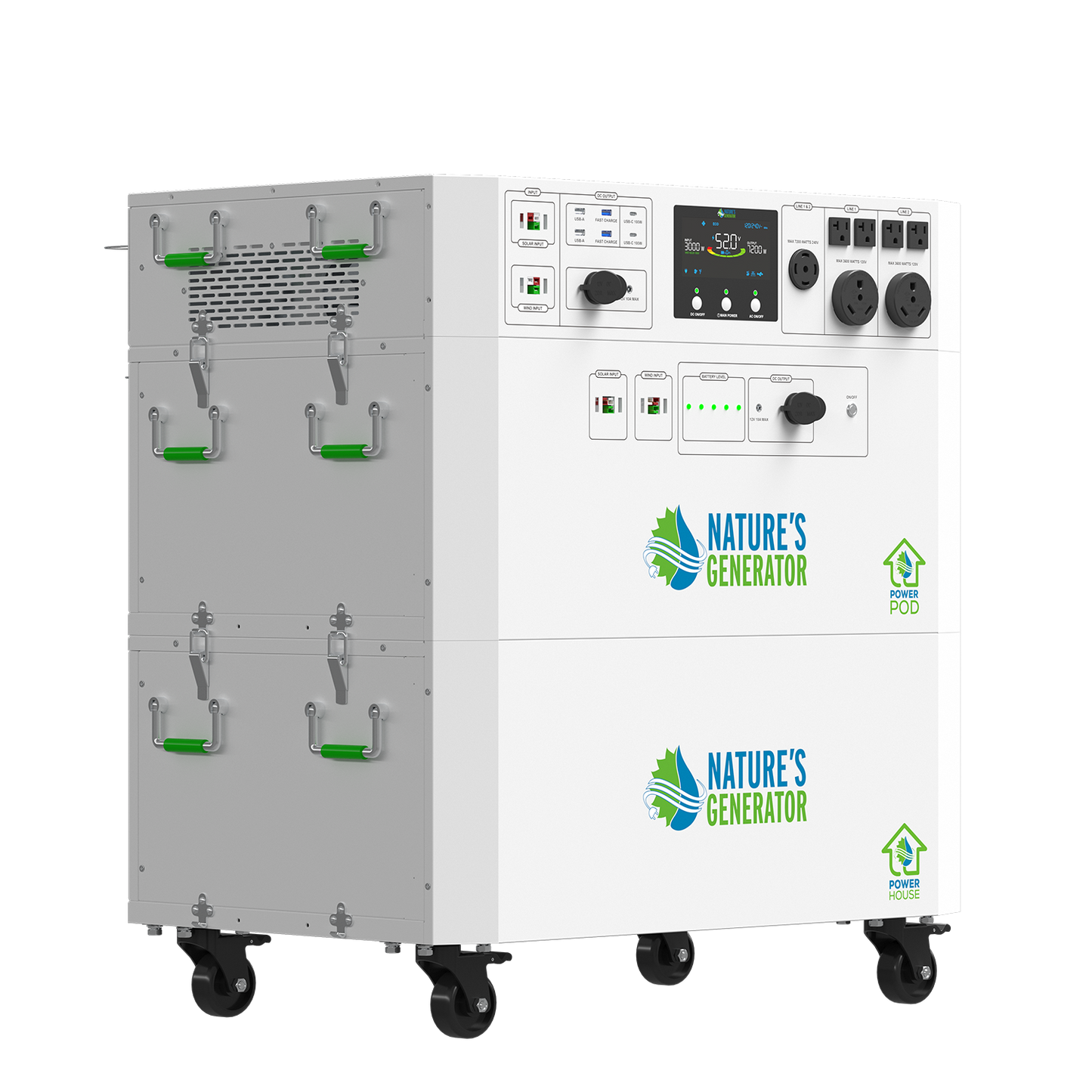 Nature's Generator Powerhouse Gen 2 Solar Generator & Transfer Switch