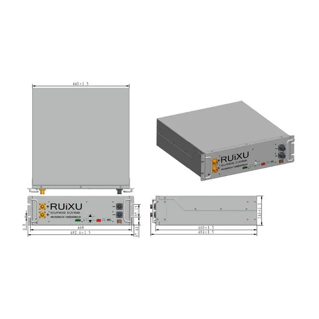 RUiXU Battery - Server Rack 3U Battery - RX-LFP48100 - UL1973