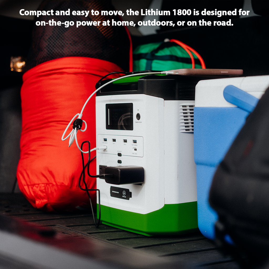 Nature's Generator High Capacity Lithium 1800 Solar & Wind Generator