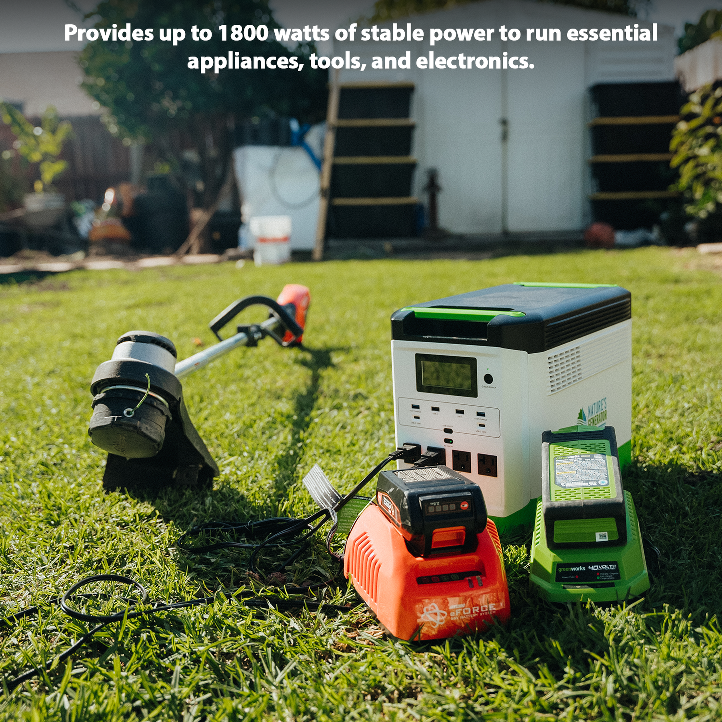 Nature's Generator High Capacity Expandable Lithium 1800 Power Station