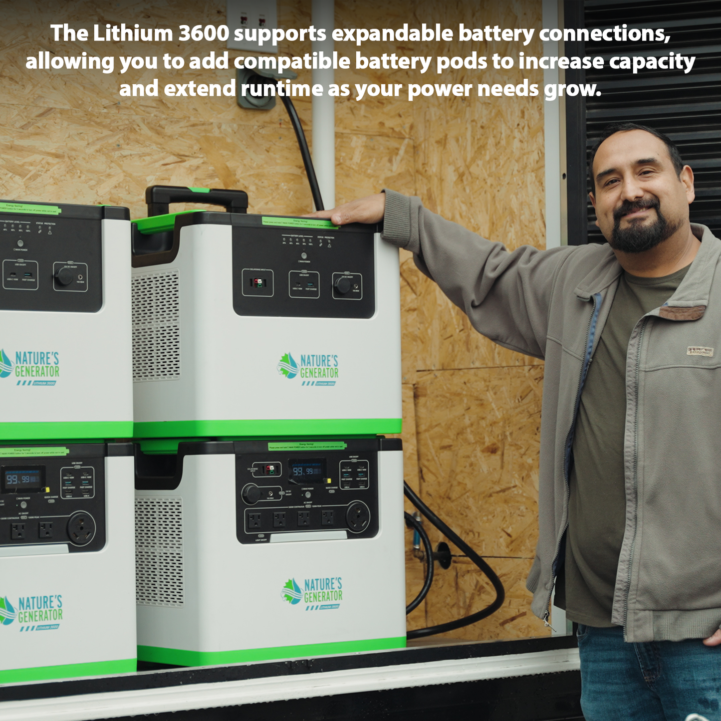 Nature's Generator Lithium 3600 Solar Generator & Transfer Switch