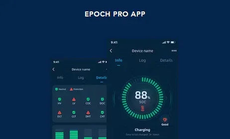 Epoch Batteries 12V 50Ah (0.64kWh) Essential Series - Bluetooth LiFePO4 Battery