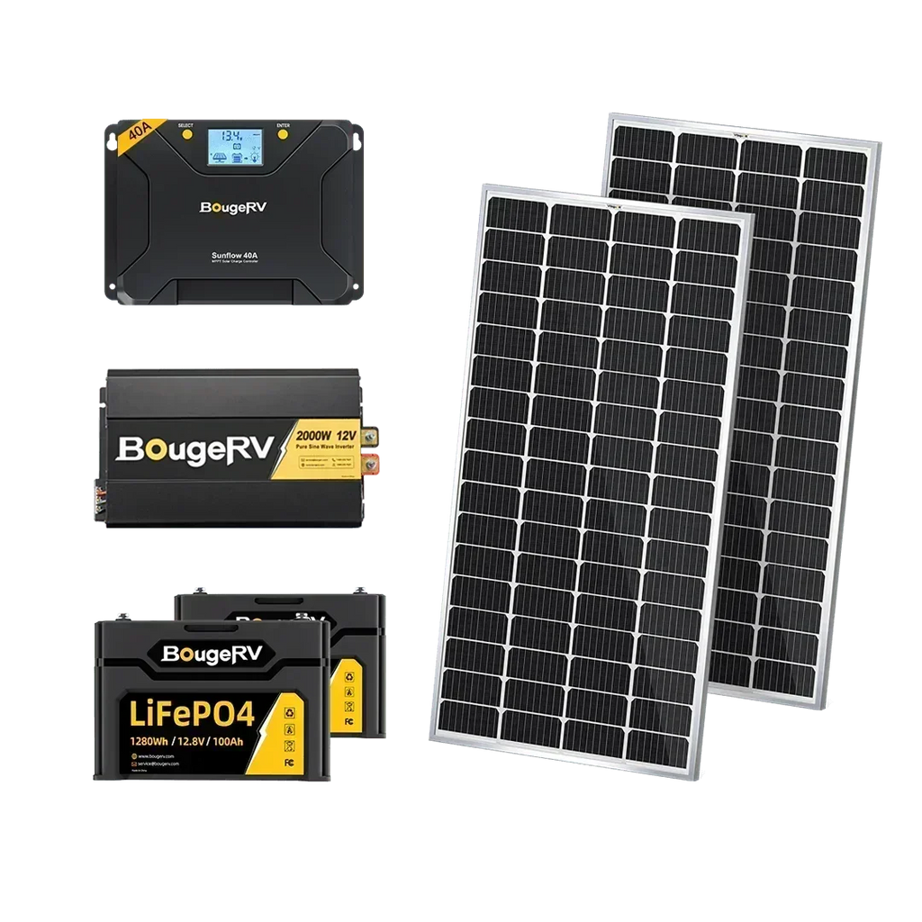 BougeRV 12V 400 Watt Rigid Solar Kit Upgraded Version