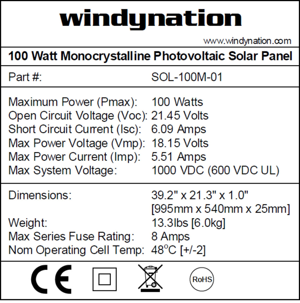 WindyNation 200-Watt Mono Solar Kits w/ TrakMax MPPT 40A Charge