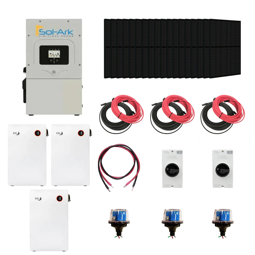Sol-Ark Complete Hybrid Solar Kit - Sol-Ark 15K Hybrid Inverter - 15kW