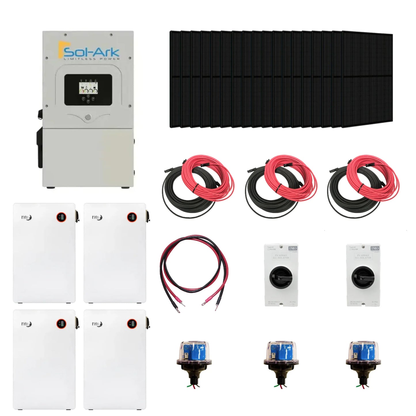 Sol-Ark Complete Hybrid Solar Kit - Sol-Ark 15K Hybrid Inverter - 15kW