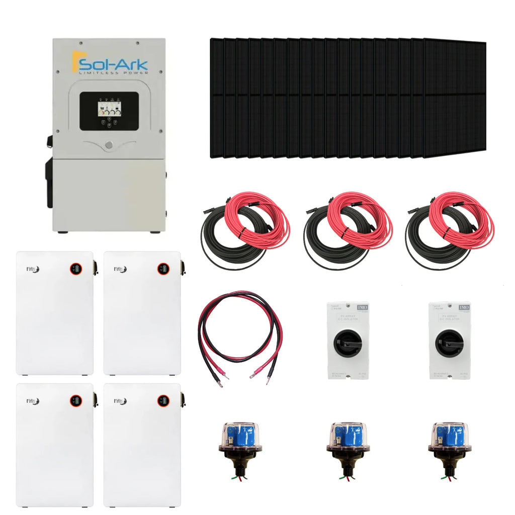 Sol-Ark Complete Hybrid Solar Kit - Sol-Ark 15K Hybrid Inverter - 15kW