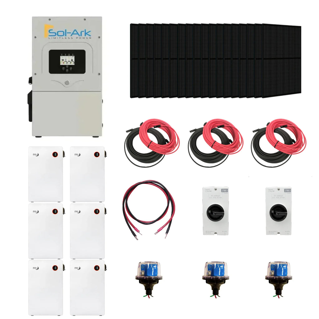 Sol-Ark Complete Hybrid Solar Kit - Sol-Ark 15K Hybrid Inverter - 15kW