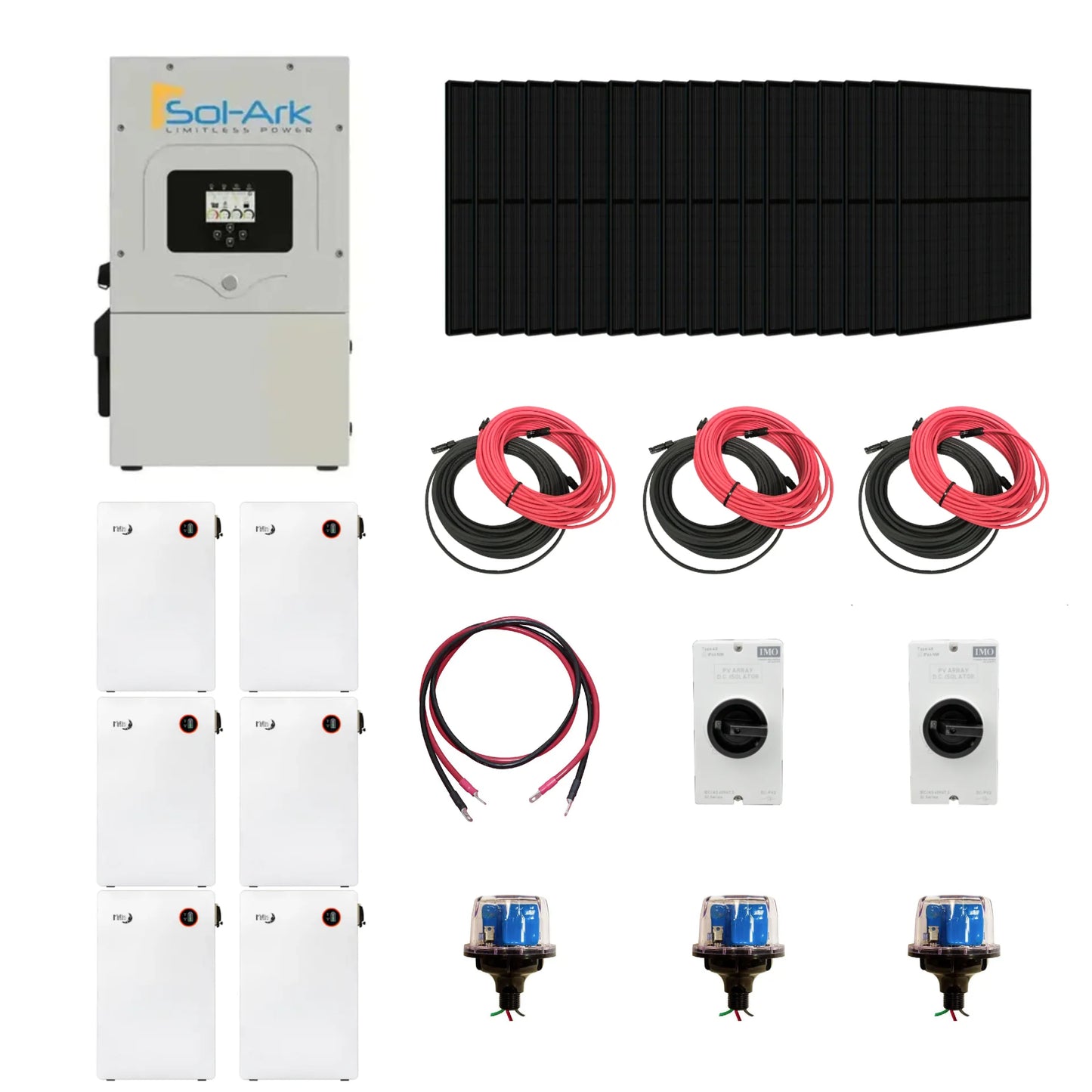 Sol-Ark Complete Hybrid Solar Kit - Sol-Ark 15K Hybrid Inverter - 15kW