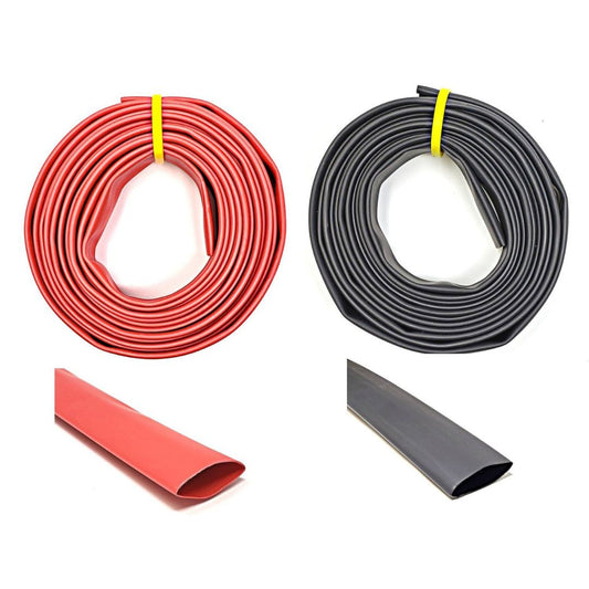 WindyNation Black & Red 3:1 Dual Wall Adhesive Glue Lined Marine Grade