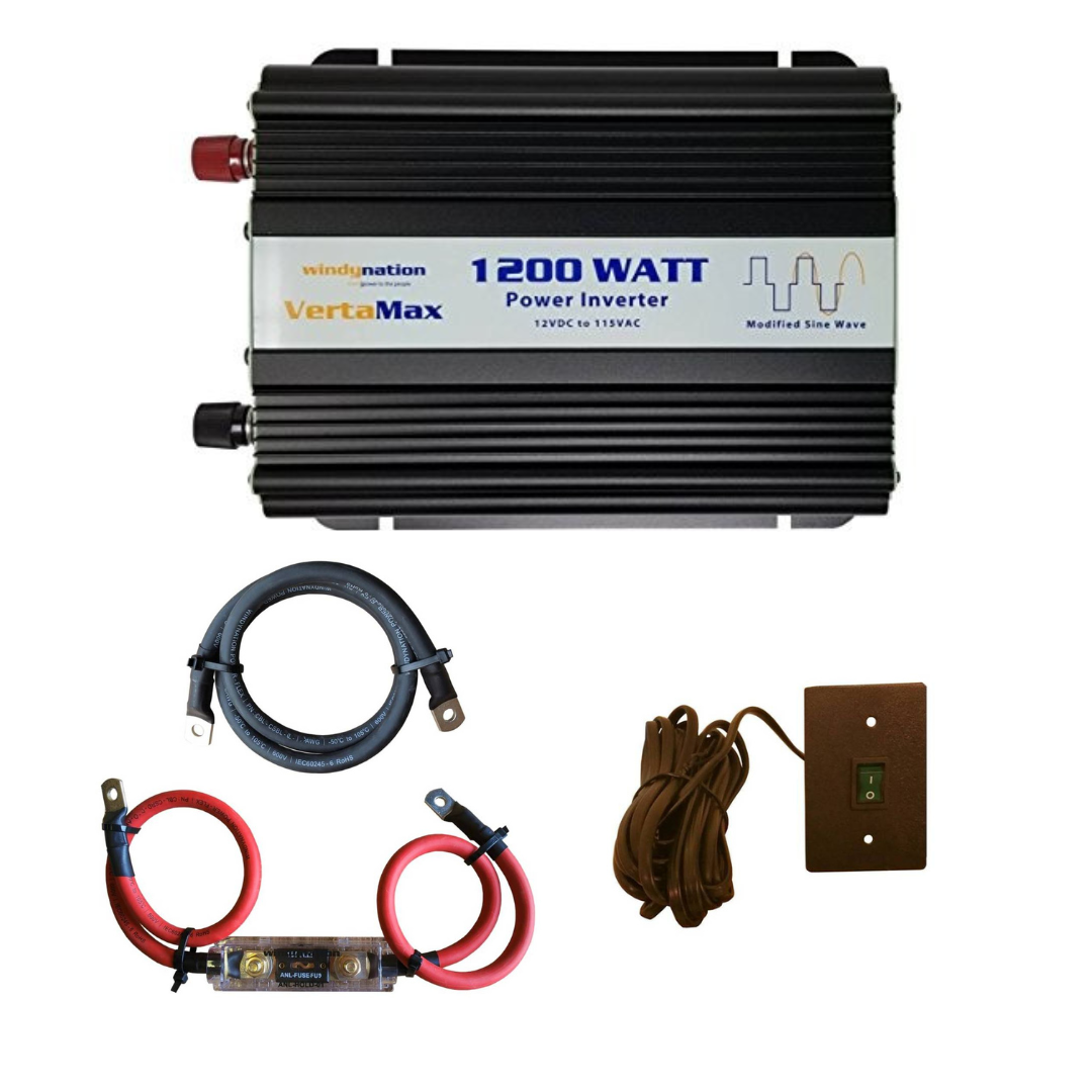 WindyNation VertaMax Modified 1200 Watt 12V Power Inverter
