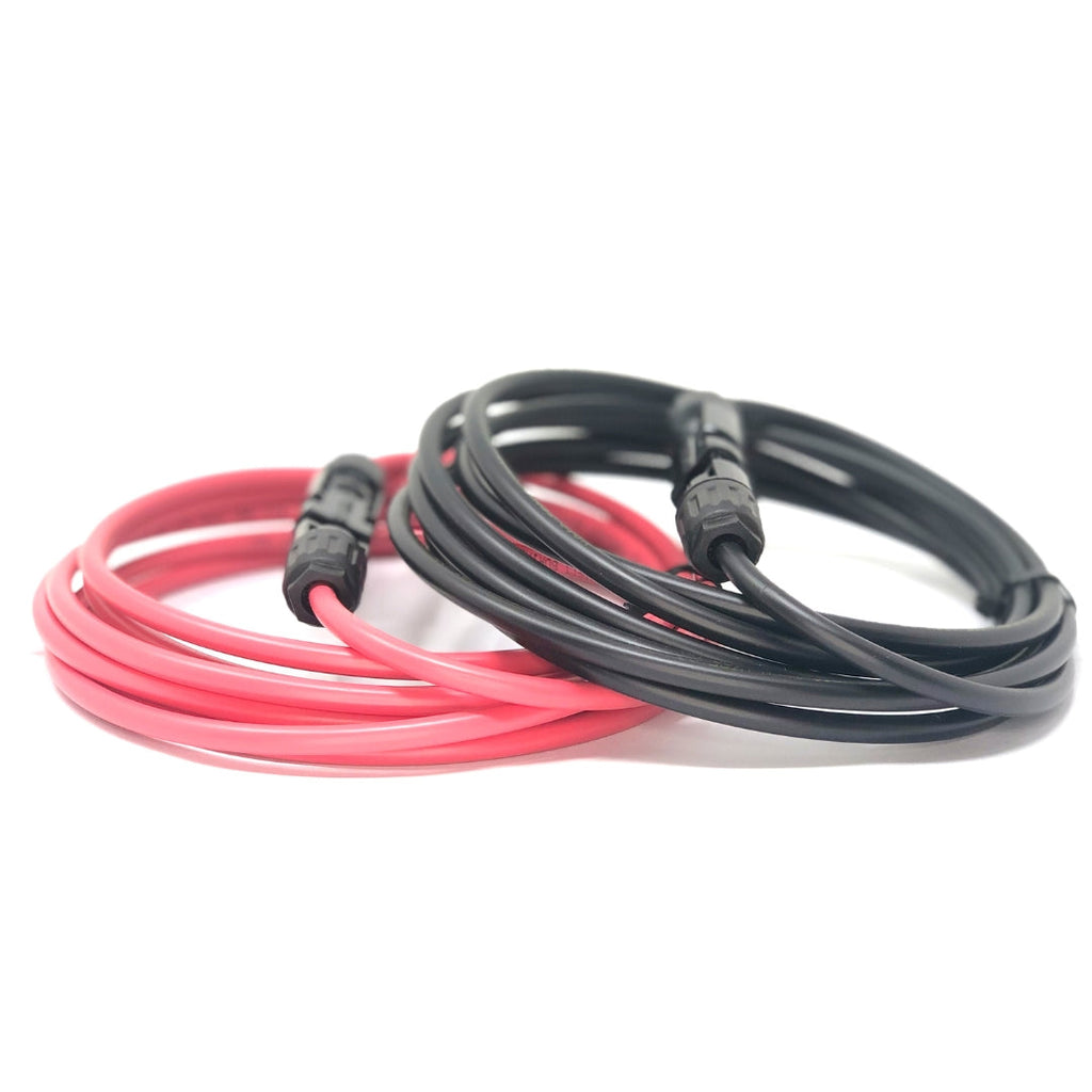 WindyNation 8 Gauge (AWG) Solar Panel Extension Cable w/ Solar