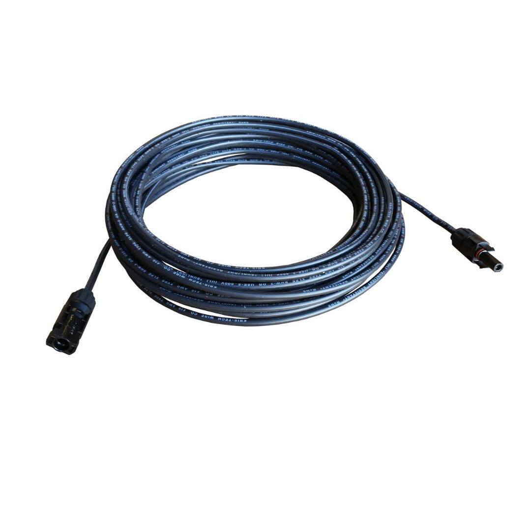 WindyNation 12 Gauge (AWG) Black + Red Solar Panel Extension Cable
