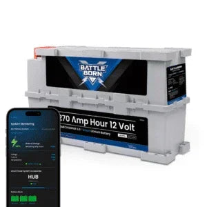 Battle Born 270Ah 12V GC3 Smart Heated LiFePO4 Deep Cycle Battery Kit