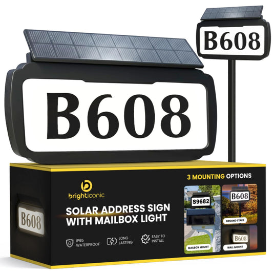 Brighticonic Address Sign House Number Solar Powered BICSSL-11 product image 1