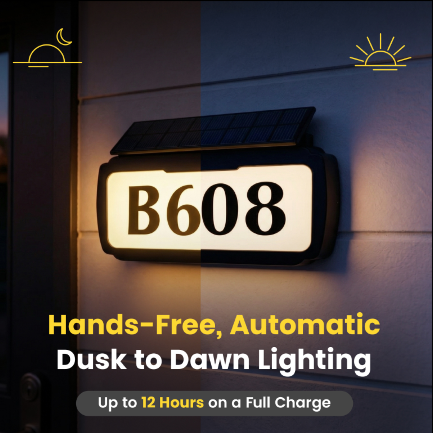 Brighticonic Address Sign House Number Solar Powered BICSSL-11 product image 2