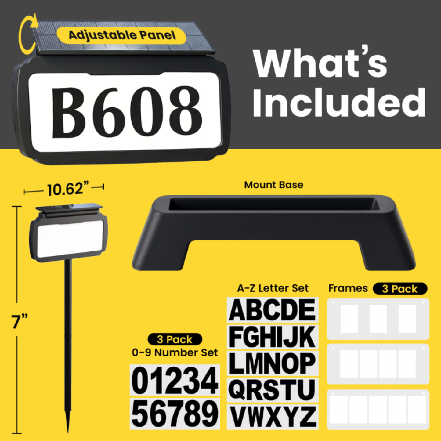 Brighticonic Address Sign House Number Solar Powered BICSSL-11 product image 4