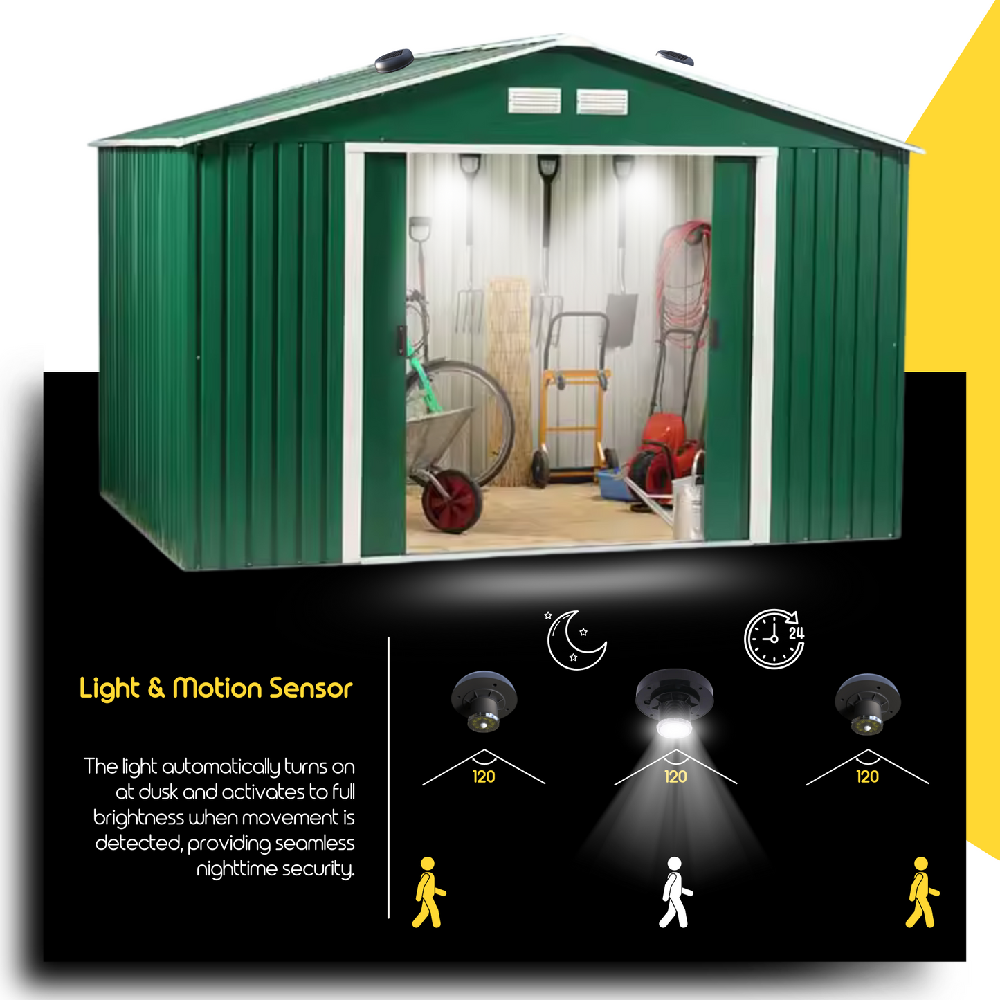 Brighticonic Porta potty solar lights w/ motion Sensor ‎BICSHL-06 product image 5