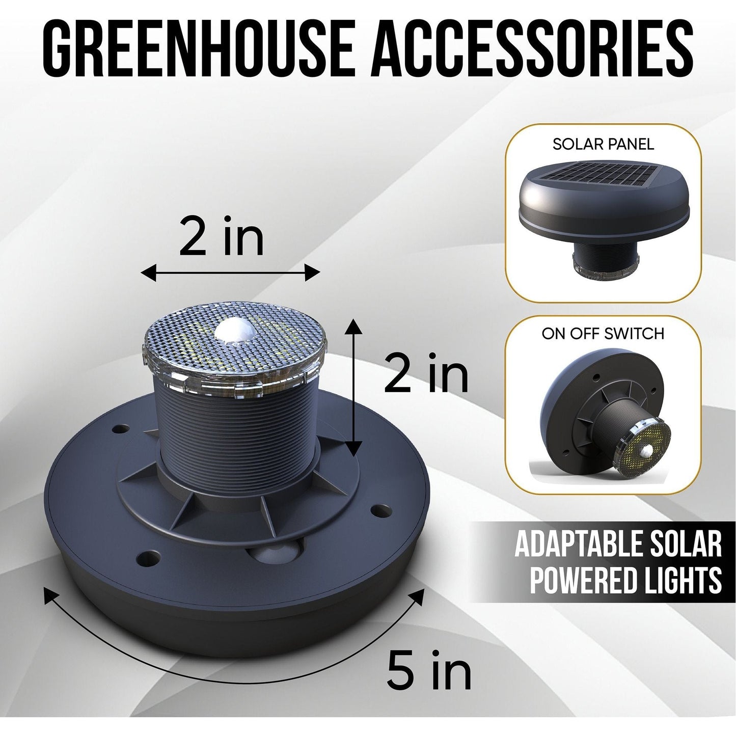 Brighticonic Porta potty solar lights w/ motion Sensor ‎BICSHL-06 product image 7