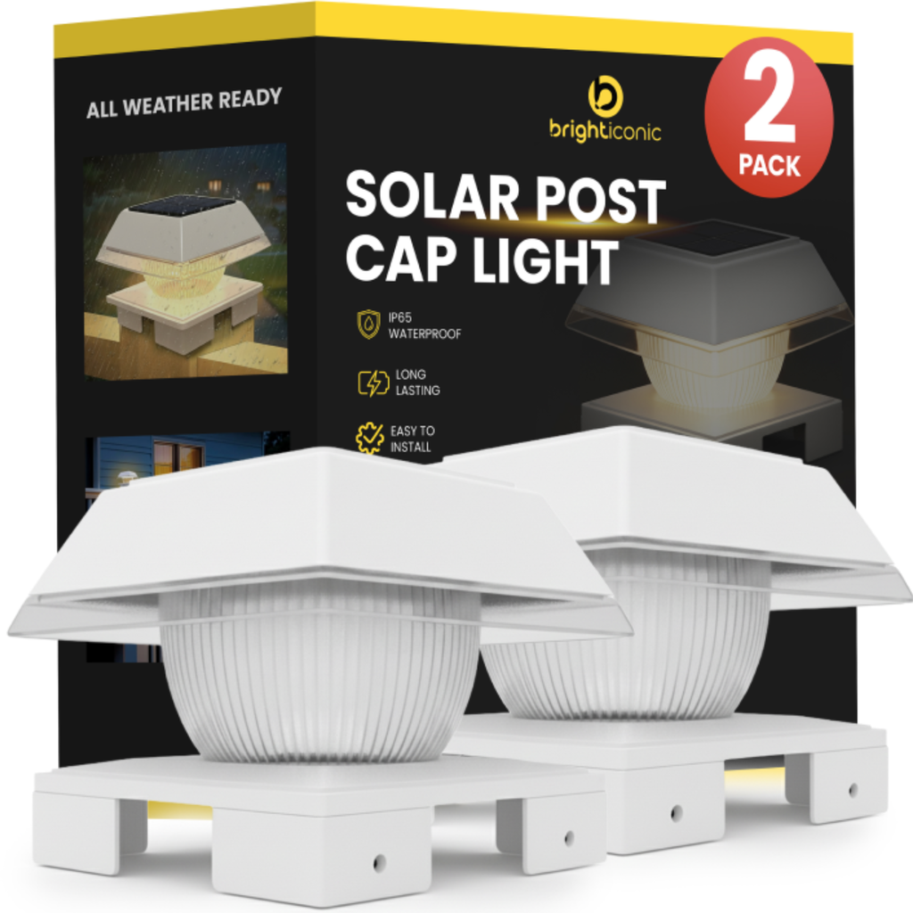 Brighticonic Solar Post Cap Lights Dual Mode ‎BICSGL-14 (2Pack) product image 1