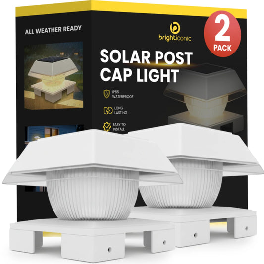 Brighticonic Solar Post Cap Lights Dual Mode ‎BICSGL-14 (2Pack) product image 1