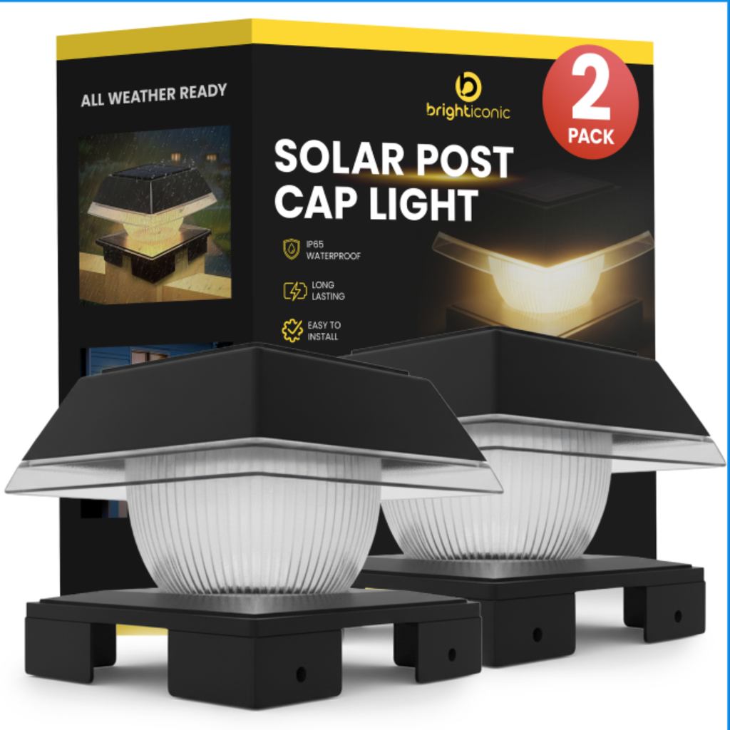 Brighticonic Solar Post Cap Lights Dual Mode ‎BICSGL-14 (2Pack) product image 3