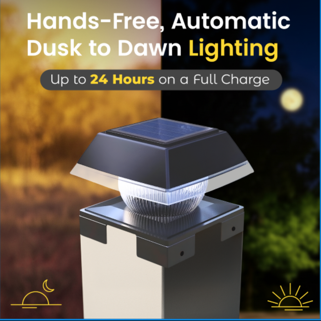 Brighticonic Solar Post Cap Lights Dual Mode ‎BICSGL-14 (2Pack) product image 4