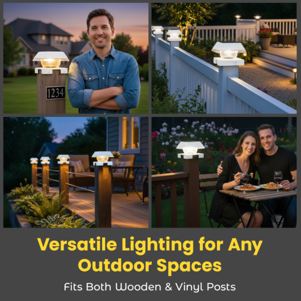 Brighticonic Solar Post Cap Lights Dual Mode ‎BICSGL-14 (2Pack) product image 7