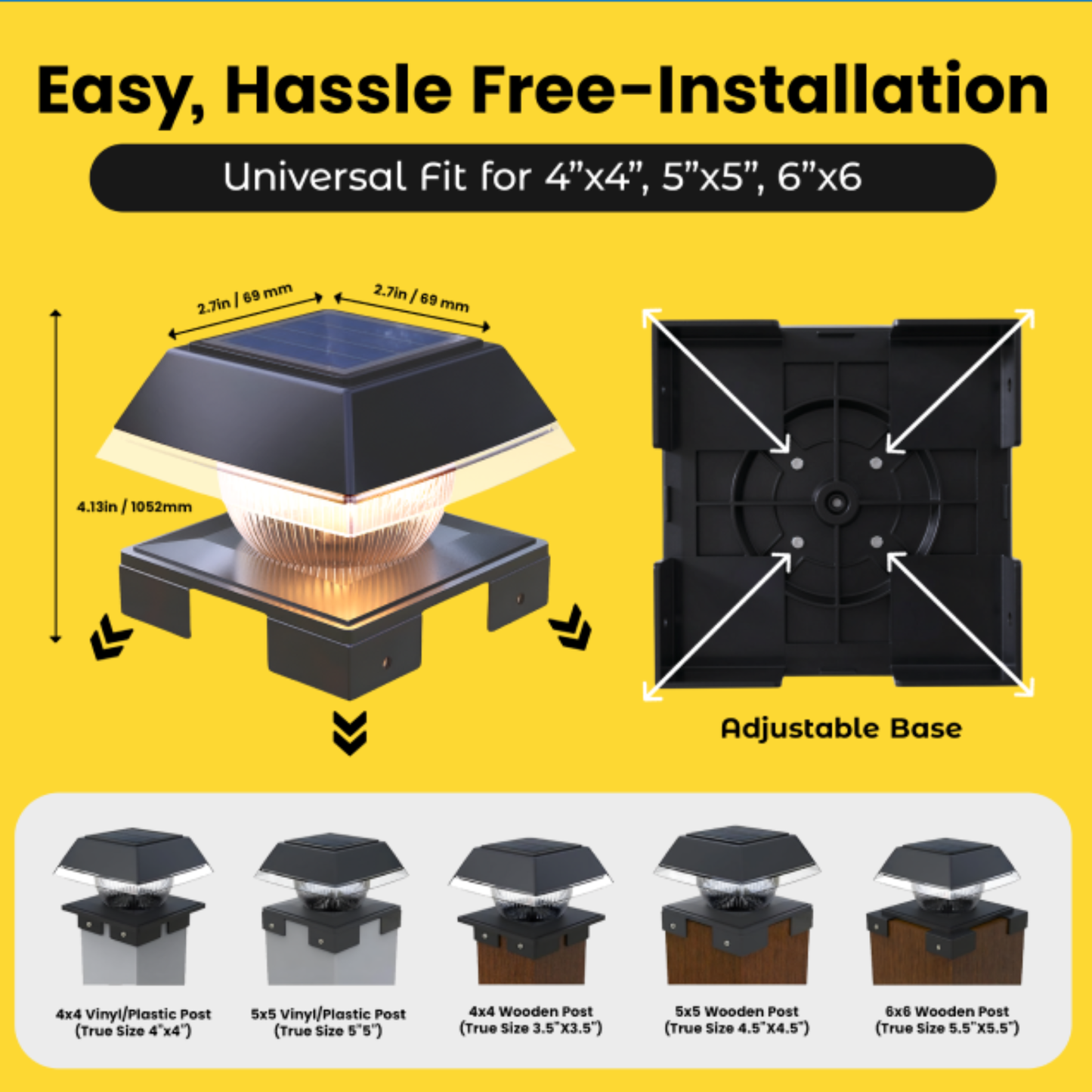 Brighticonic Solar Post Cap Lights Dual Mode ‎BICSGL-14 (2Pack) product image 8
