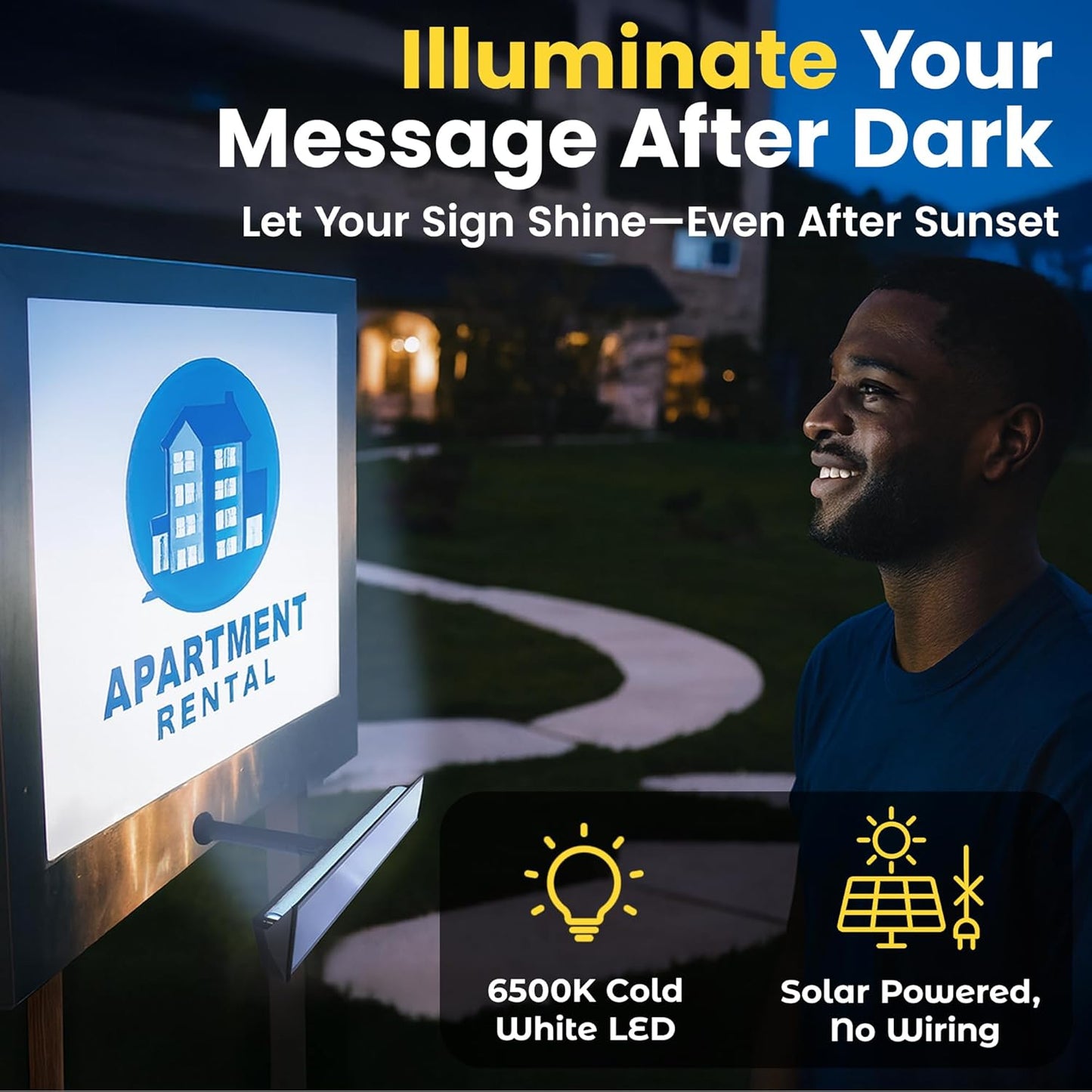 Brighticonic Solar Sign Light Flood Lights 13" BICSSL-02 product image 5