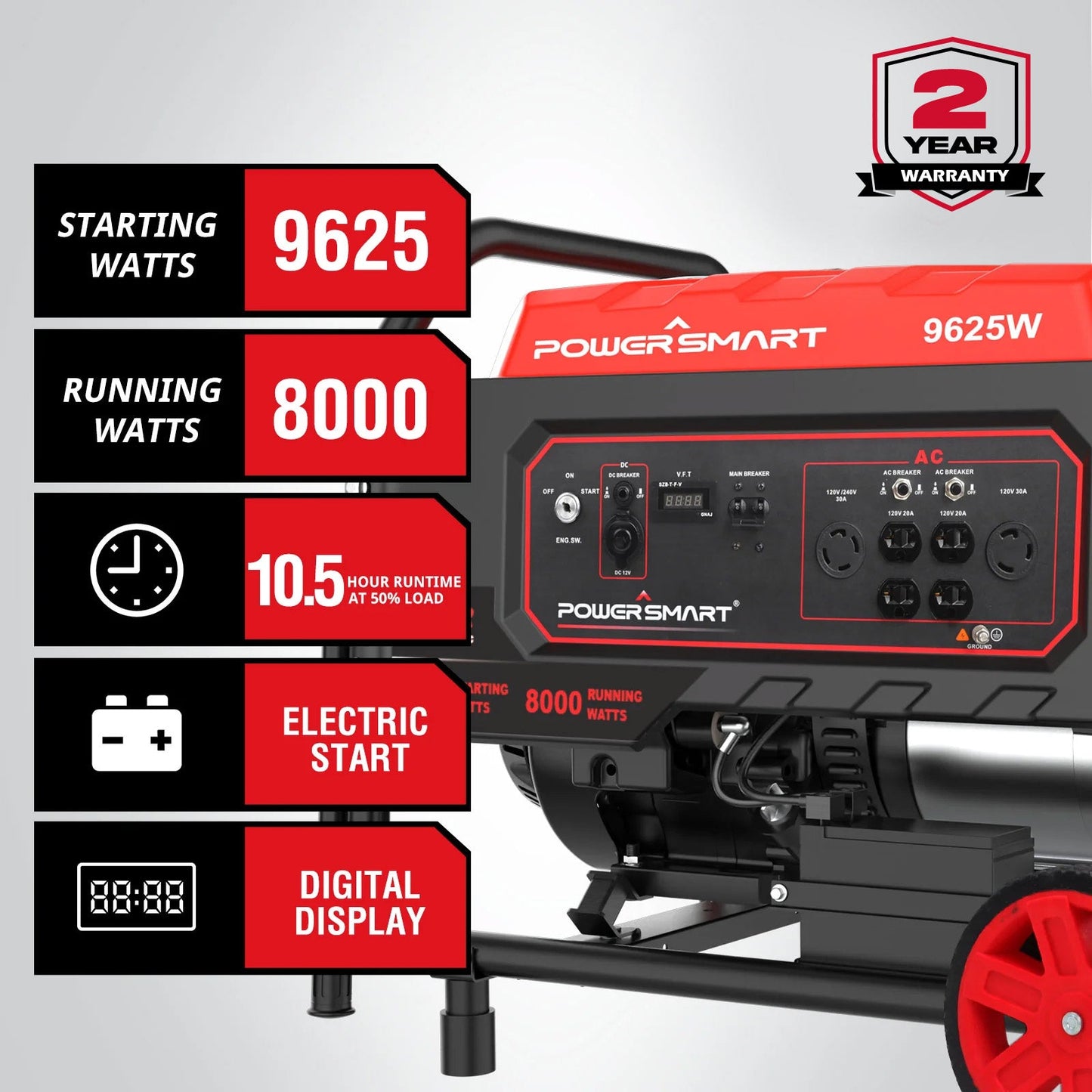 PowerSmart 9625W Gas Generator DB5080