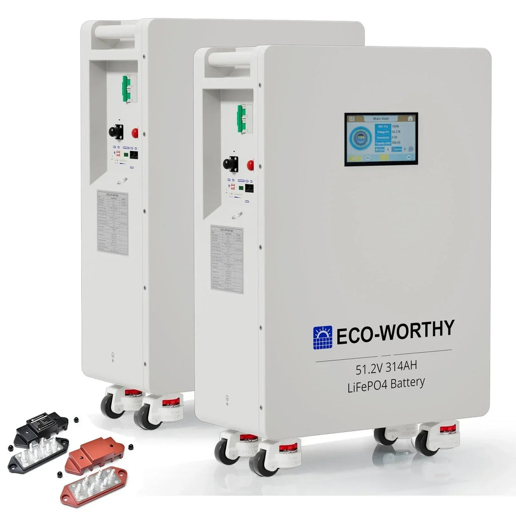 Eco-Worthy PowerMega 314 | 51.2V 314AH Lithium Battery 16kWh | Bluetooth & WiFi | Active Balance