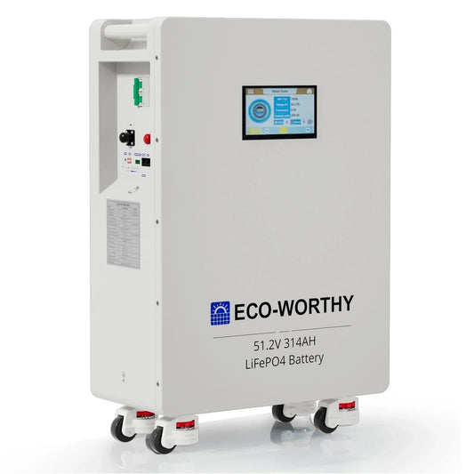 Eco-Worthy PowerMega 314 | 51.2V 314AH Lithium Battery 16kWh | Bluetooth & WiFi | Active Balance